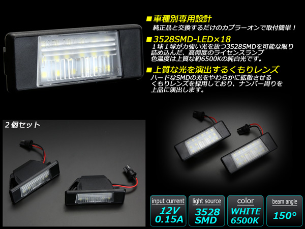 LED ライセンスランプ P15 キックス