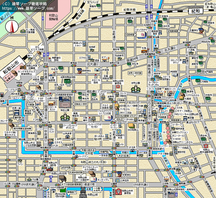 雄琴ソープ街の地図│雄琴ソープガイド