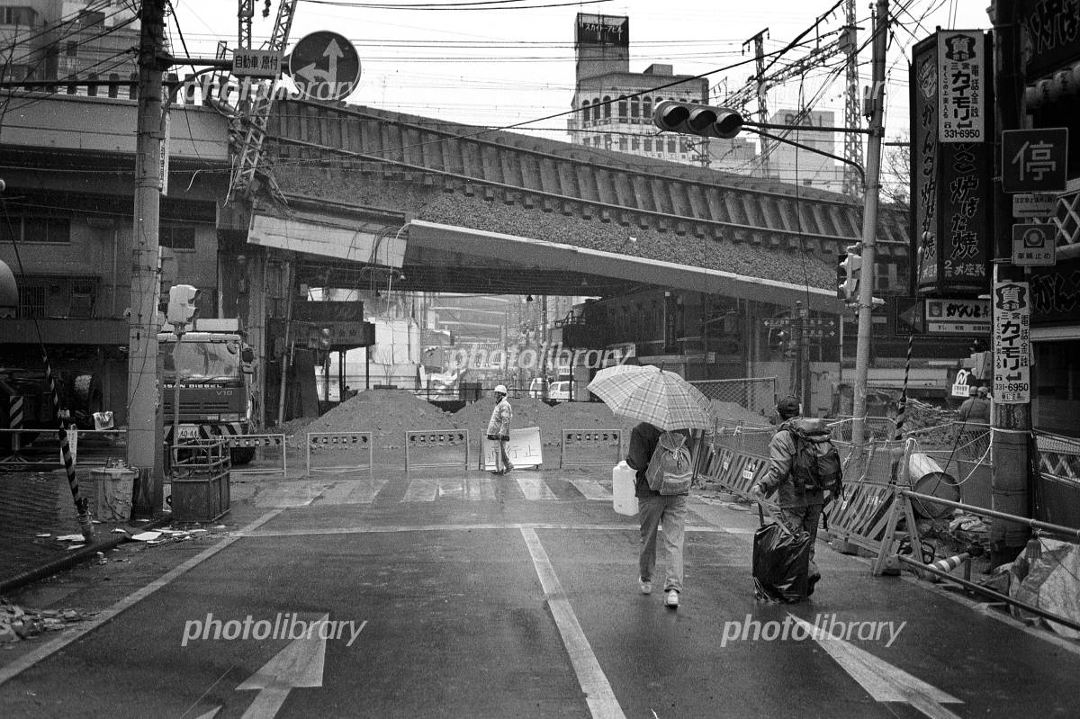 阪神淡路大震災 三宮 写真素材 [