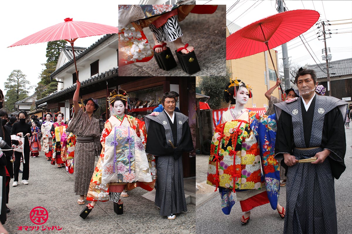 倉敷天領物語」花魁道中と狐の嫁入りで復興祈願｜株式会社オマツリジャパン