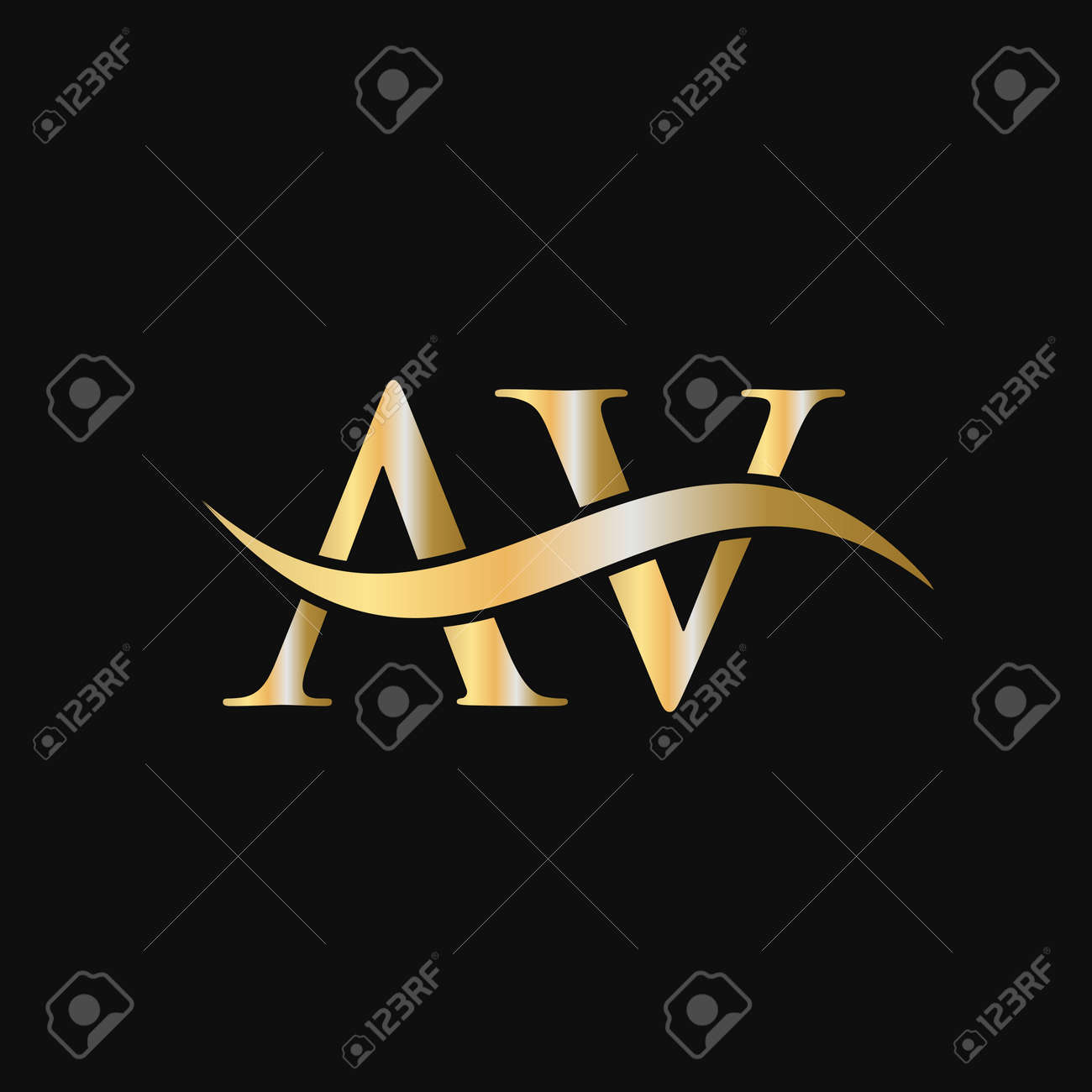 AV A V letter logo