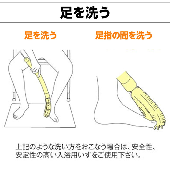 バナナカーブボディーブラシ(洗体用)/ ボディブラシ 入浴用 骨折 お風呂用ブラシ