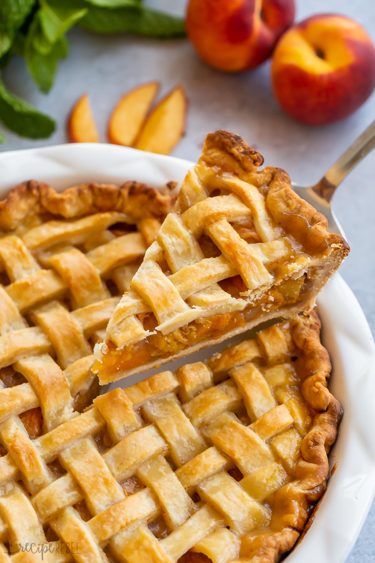 Healthy Fresh Peach Pie